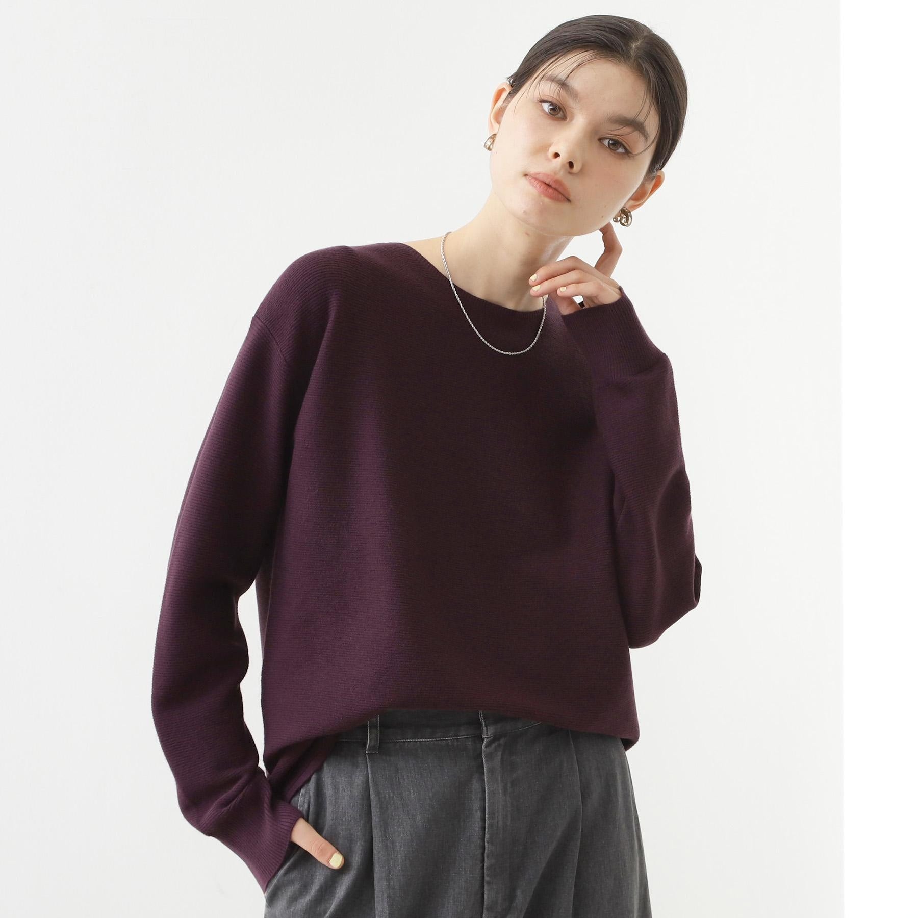 ザ ショップ ティーケー  (ウィメン) THE SHOP TK(Women) 【S-XLサイズ/WEB限定カラー】選べる7色ガーターニット/毛玉になりにくい/体型カバー/洗濯機OK/蓄熱性 （ブルー(091)） ブルー(091)
