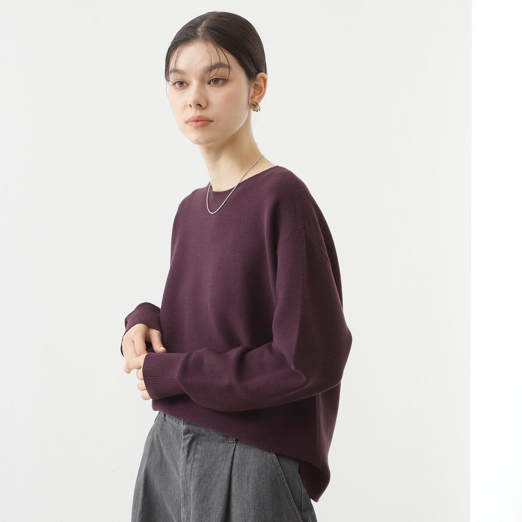 ザ ショップ ティーケー  (ウィメン) THE SHOP TK(Women) 【S-XLサイズ/WEB限定カラー】選べる7色ガーターニット/毛玉になりにくい/体型カバー/洗濯機OK/蓄熱性 （ブルー(091)） ブルー(091)