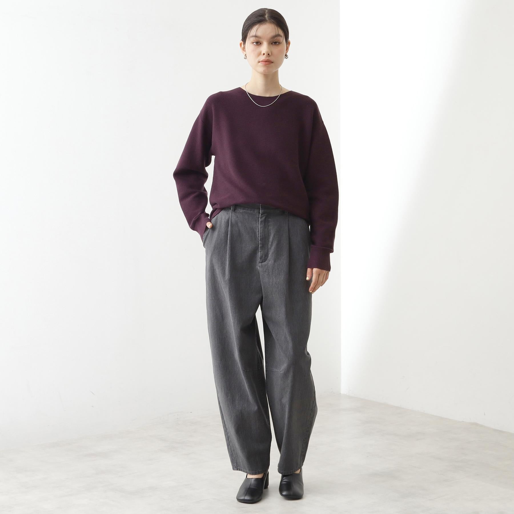 ザ ショップ ティーケー  (ウィメン) THE SHOP TK(Women) 【S-XLサイズ/WEB限定カラー】選べる7色ガーターニット/毛玉になりにくい/体型カバー/洗濯機OK/蓄熱性 （ブルー(091)） ブルー(091)