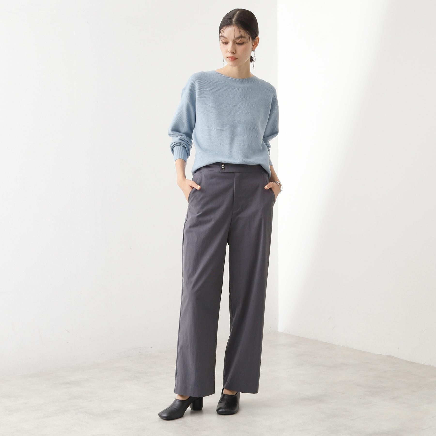ザ ショップ ティーケー  (ウィメン) THE SHOP TK(Women) 【S-XLサイズ/WEB限定カラー】選べる7色ガーターニット/毛玉になりにくい/体型カバー/洗濯機OK/蓄熱性 （ブルー(091)） ブルー(091)