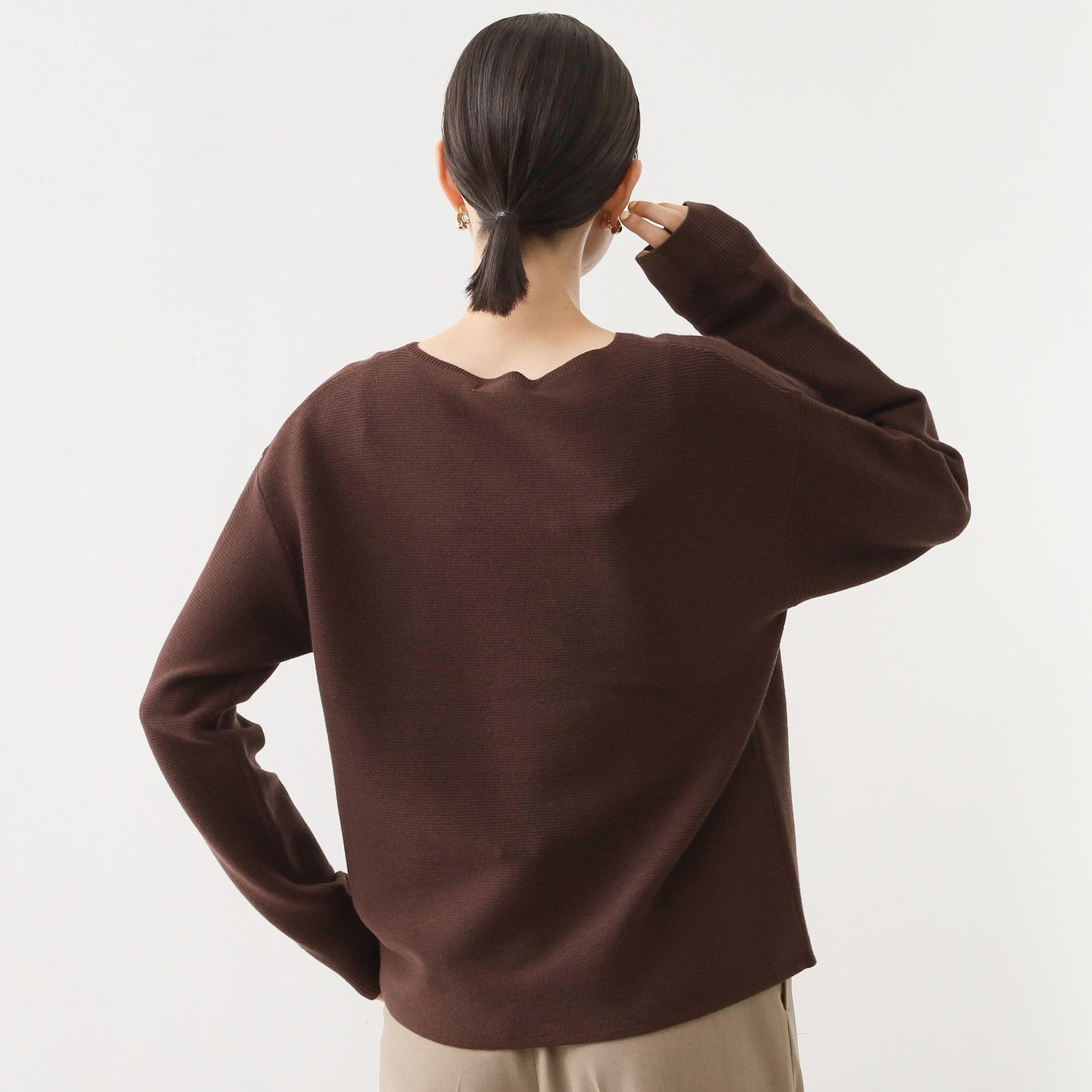 ザ ショップ ティーケー  (ウィメン) THE SHOP TK(Women) 【S-XLサイズ/WEB限定カラー】選べる7色ガーターニット/毛玉になりにくい/体型カバー/洗濯機OK/蓄熱性 （ブルー(091)） ブルー(091)