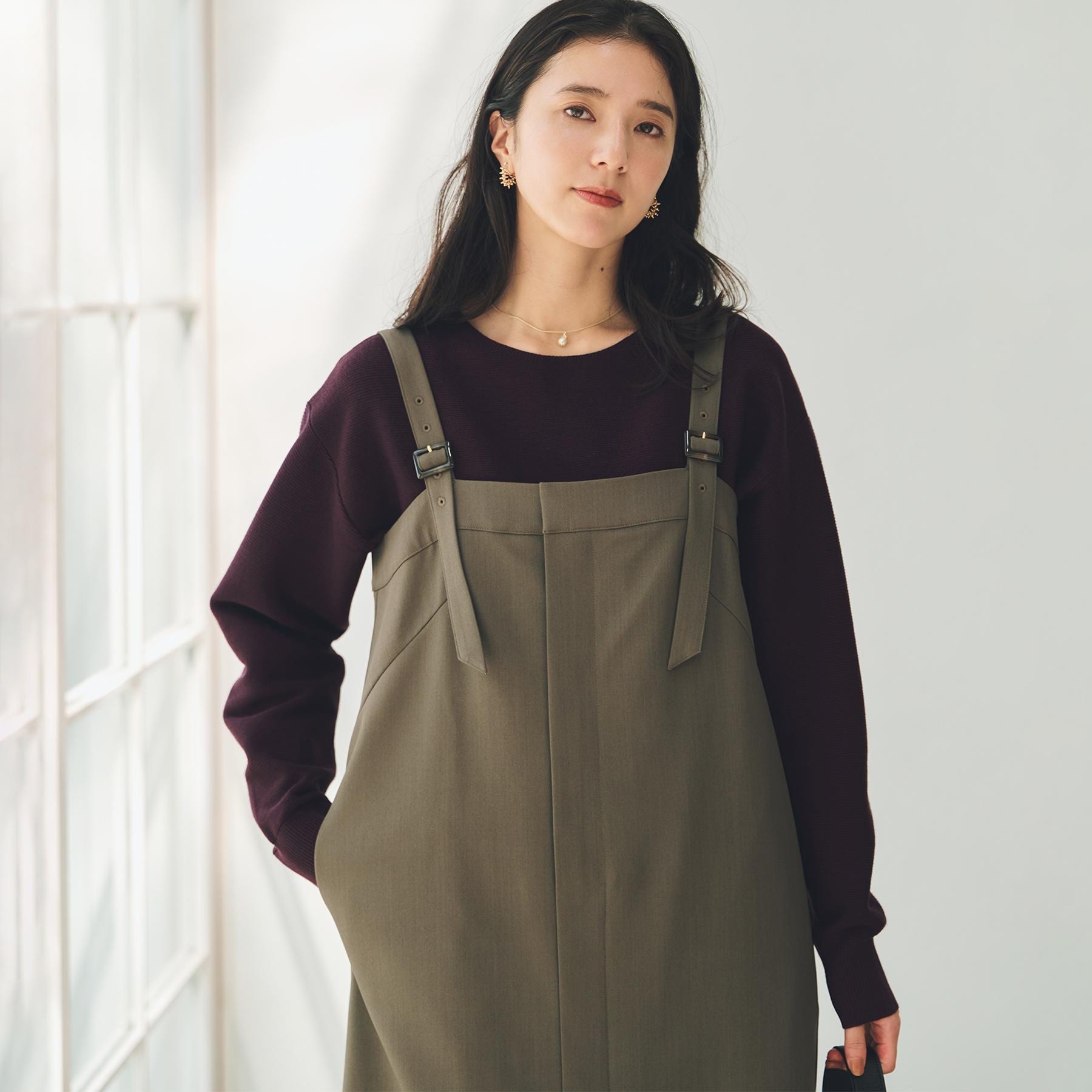 ザ ショップ ティーケー  (ウィメン) THE SHOP TK(Women) 【S-XLサイズ/WEB限定カラー】選べる7色ガーターニット/毛玉になりにくい/体型カバー/洗濯機OK/蓄熱性 （パープル(083)） パープル(083)