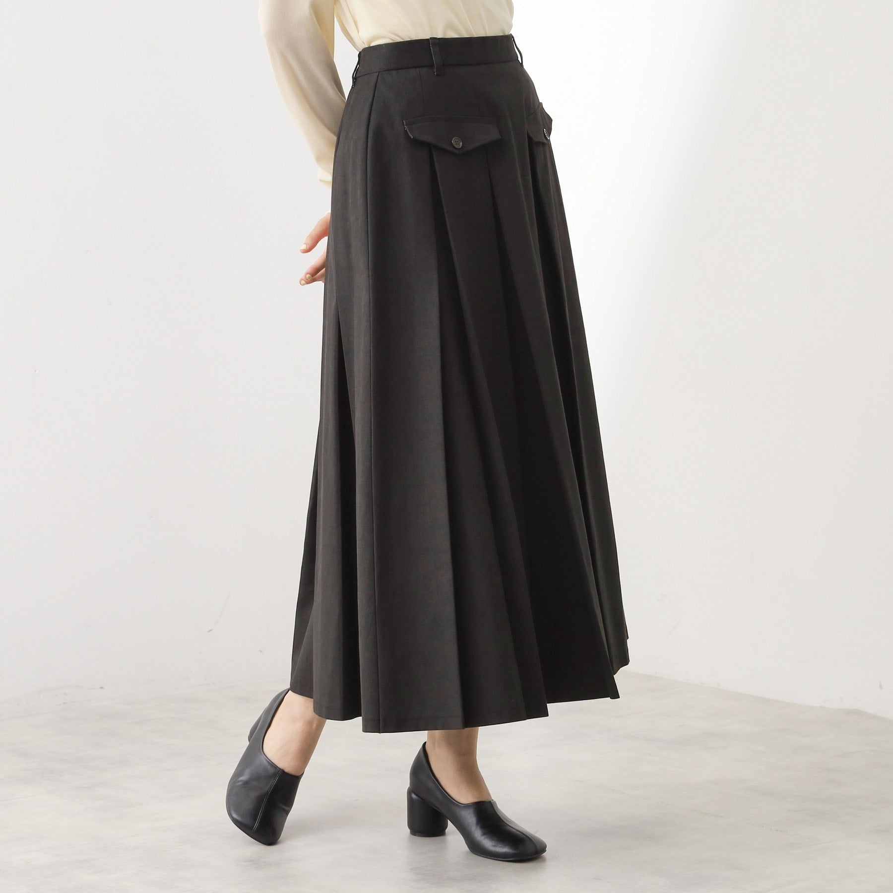ザ ショップ ティーケー  (ウィメン) THE SHOP TK(Women) フラップタックスカート （グレージュ(050)） グレージュ(050)
