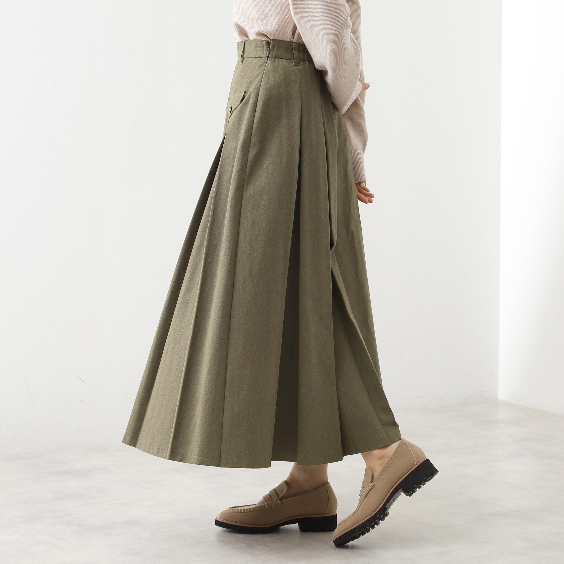ザ ショップ ティーケー  (ウィメン) THE SHOP TK(Women) フラップタックスカート （グレージュ(050)） グレージュ(050)