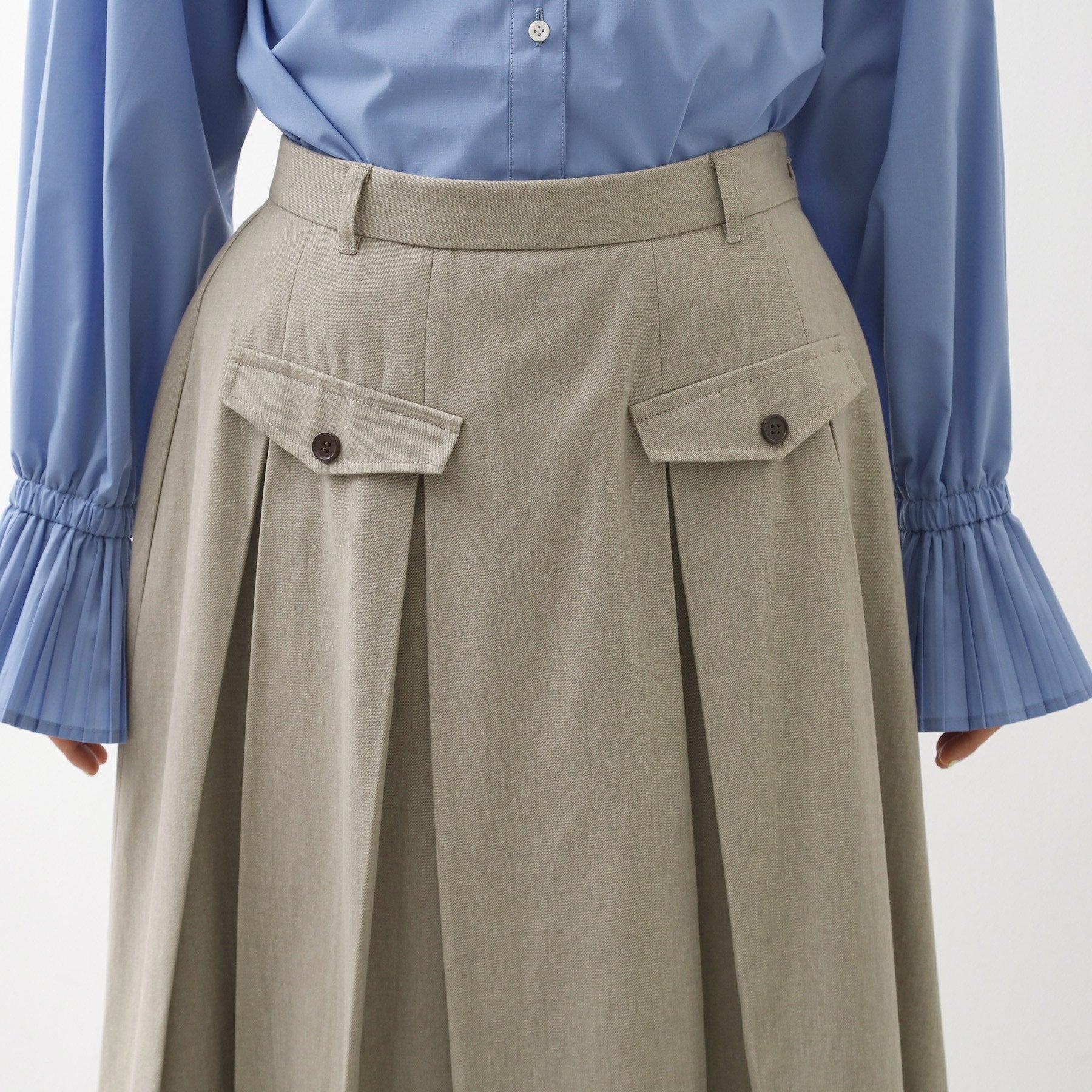 ザ ショップ ティーケー  (ウィメン) THE SHOP TK(Women) フラップタックスカート （グレージュ(050)） グレージュ(050)