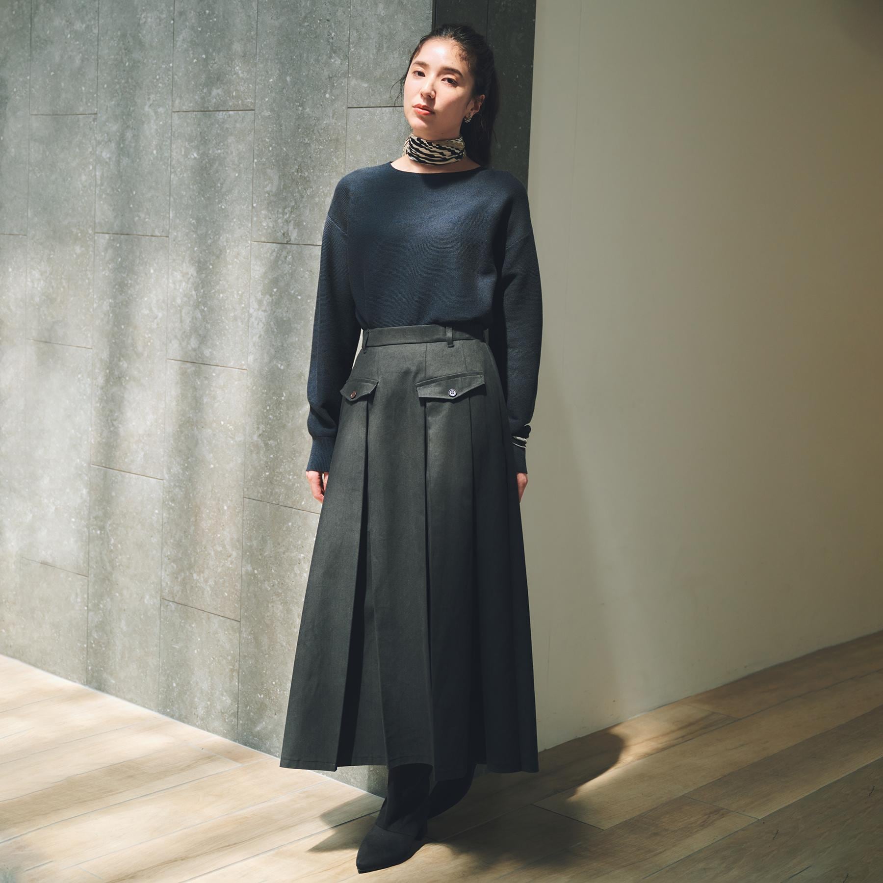 ザ ショップ ティーケー  (ウィメン) THE SHOP TK(Women) フラップタックスカート （グレージュ(050)） グレージュ(050)
