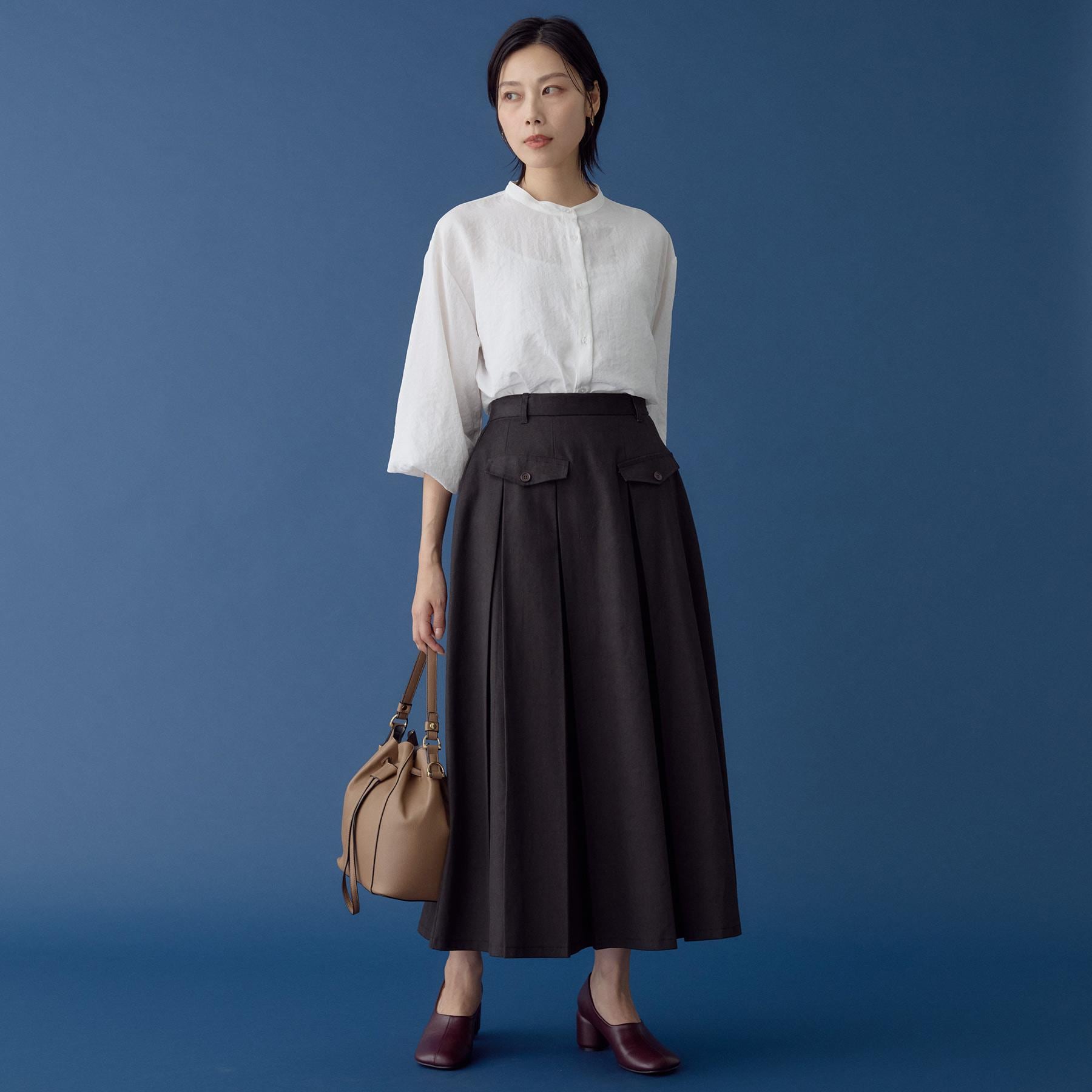 ザ ショップ ティーケー  (ウィメン) THE SHOP TK(Women) フラップタックスカート （グレージュ(050)） グレージュ(050)