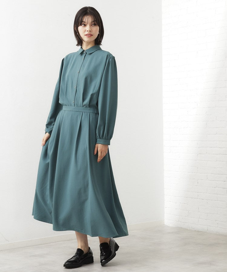 ザ ショップ ティーケー  (ウィメン) THE SHOP TK(Women) サップ襟付ワンピース （ブルー(092)） ブルー(092)