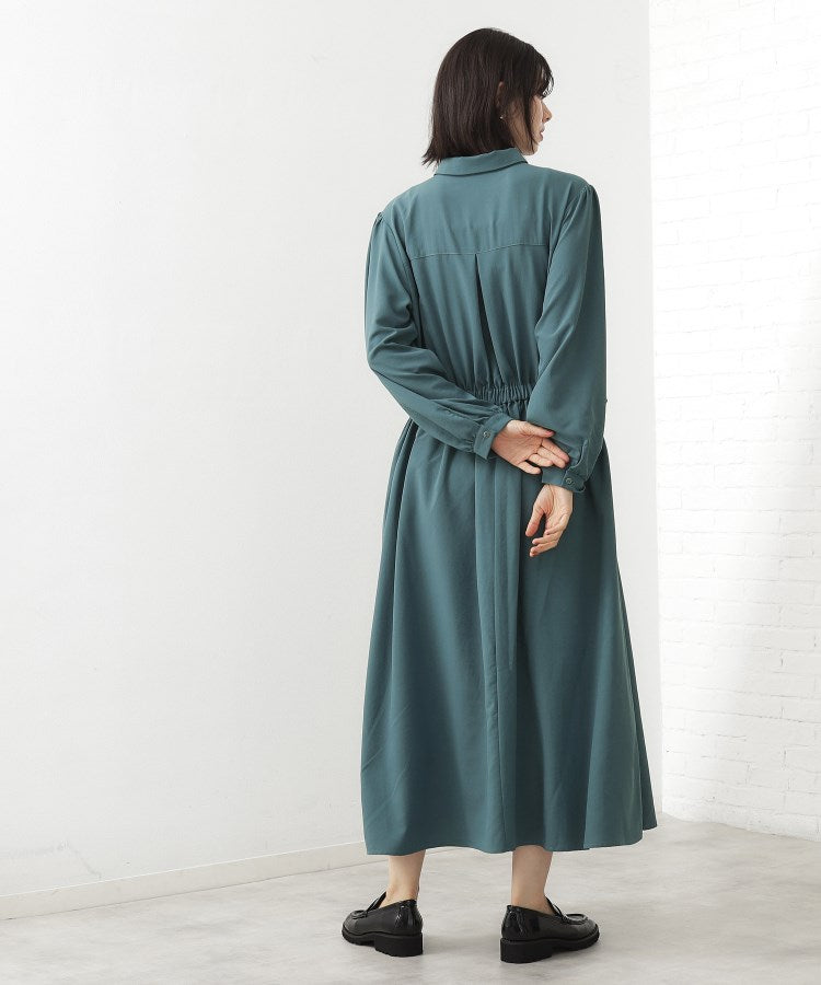 ザ ショップ ティーケー  (ウィメン) THE SHOP TK(Women) サップ襟付ワンピース （ブルー(092)） ブルー(092)
