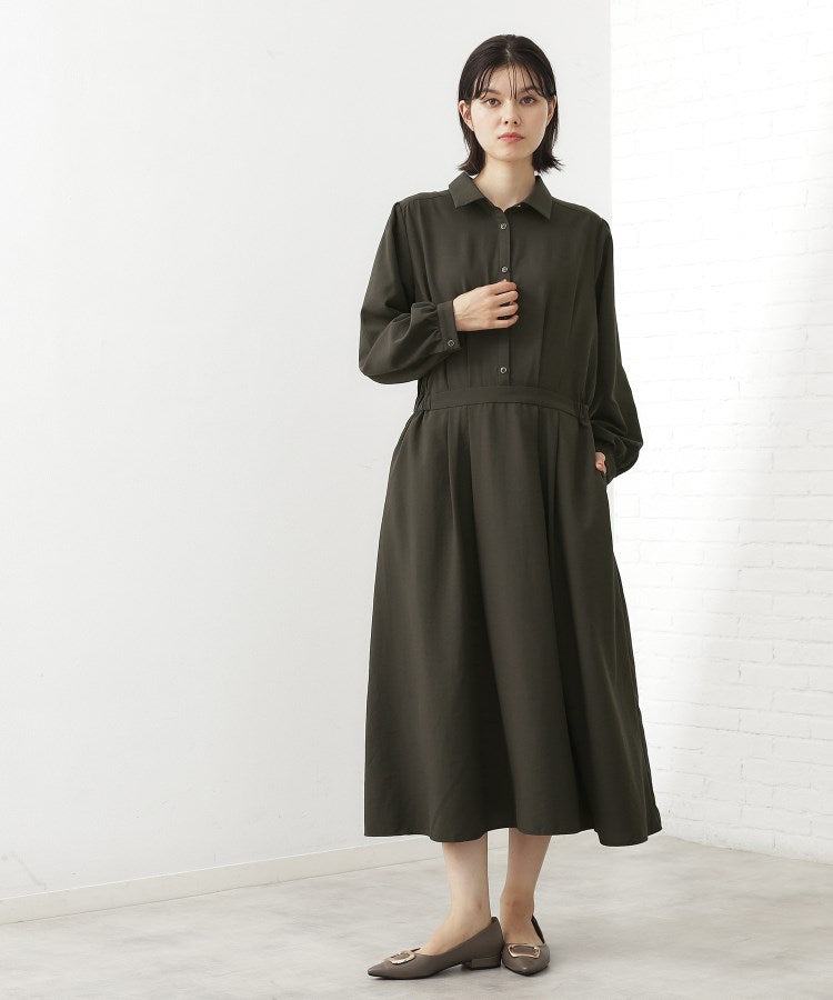 ザ ショップ ティーケー  (ウィメン) THE SHOP TK(Women) サップ襟付ワンピース （ブルー(092)） ブルー(092)