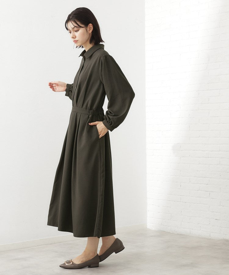 ザ ショップ ティーケー  (ウィメン) THE SHOP TK(Women) サップ襟付ワンピース （ブルー(092)） ブルー(092)