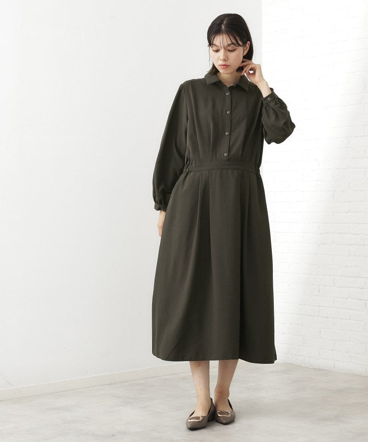 ザ ショップ ティーケー  (ウィメン) THE SHOP TK(Women) サップ襟付ワンピース （ブルー(092)） ブルー(092)