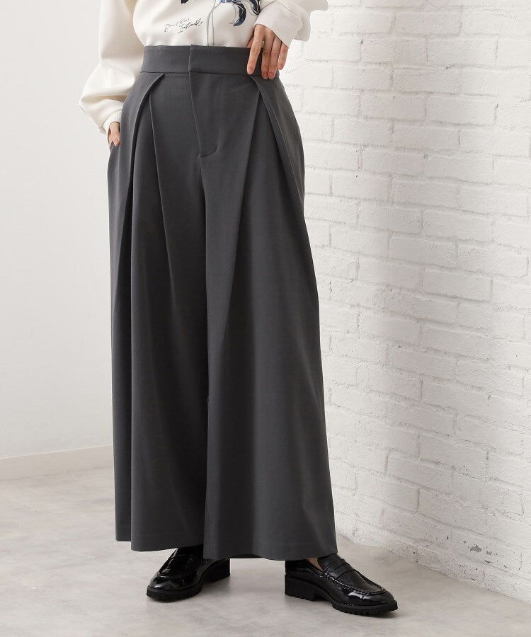 ザ ショップ ティーケー  (ウィメン) THE SHOP TK(Women) サス付きタックワイドパンツ （スミクロ(018)） スミクロ(018)