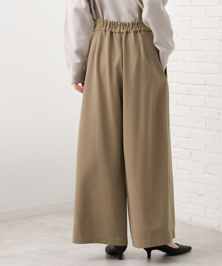 ザ ショップ ティーケー  (ウィメン) THE SHOP TK(Women) サス付きタックワイドパンツ （スミクロ(018)） スミクロ(018)