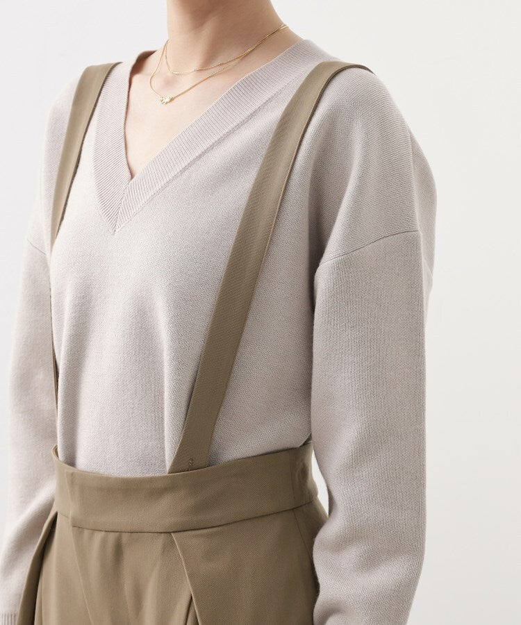 ザ ショップ ティーケー  (ウィメン) THE SHOP TK(Women) サス付きタックワイドパンツ （スミクロ(018)） スミクロ(018)