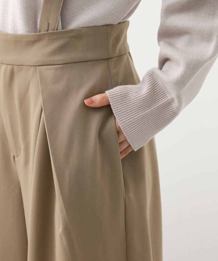 ザ ショップ ティーケー  (ウィメン) THE SHOP TK(Women) サス付きタックワイドパンツ （スミクロ(018)） スミクロ(018)
