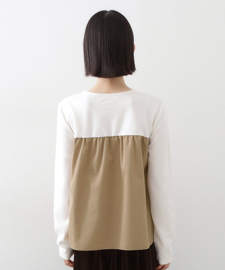 ザ ショップ ティーケー  (ウィメン) THE SHOP TK(Women) 布帛切替カットソー （ブラック(519)） ブラック(519)