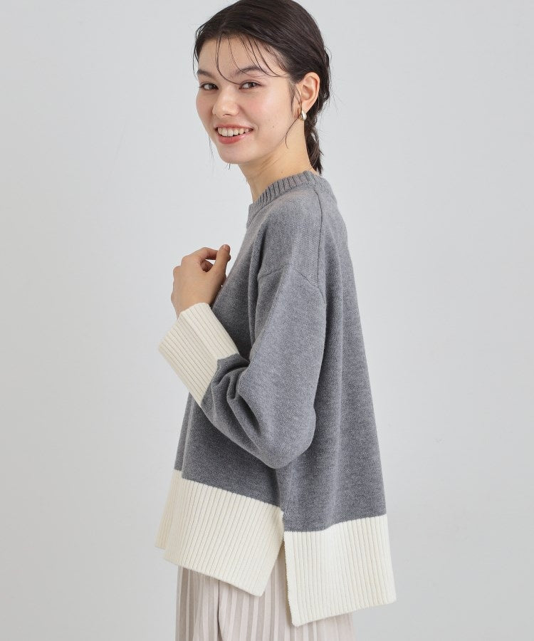 ザ ショップ ティーケー  (ウィメン) THE SHOP TK(Women) カラーブロックニット （ブラウン(543)） ブラウン(543)