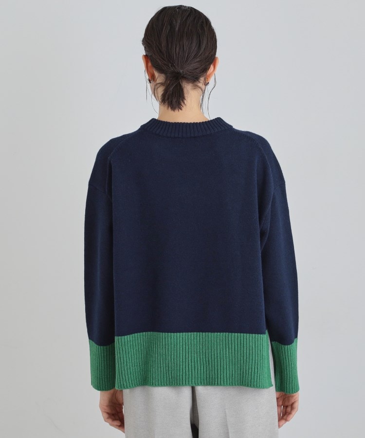 ザ ショップ ティーケー  (ウィメン) THE SHOP TK(Women) カラーブロックニット （ブラウン(543)） ブラウン(543)