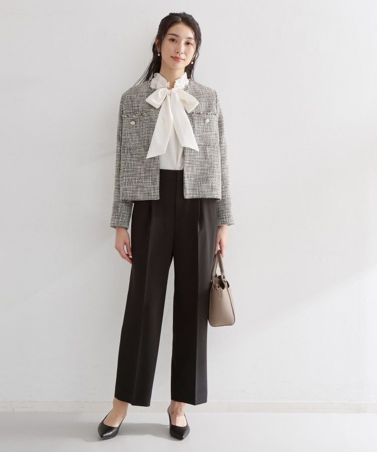 ザ ショップ ティーケー  (ウィメン) THE SHOP TK(Women) ツイードノーカラージャケット （ネイビー(094)） ネイビー(094)