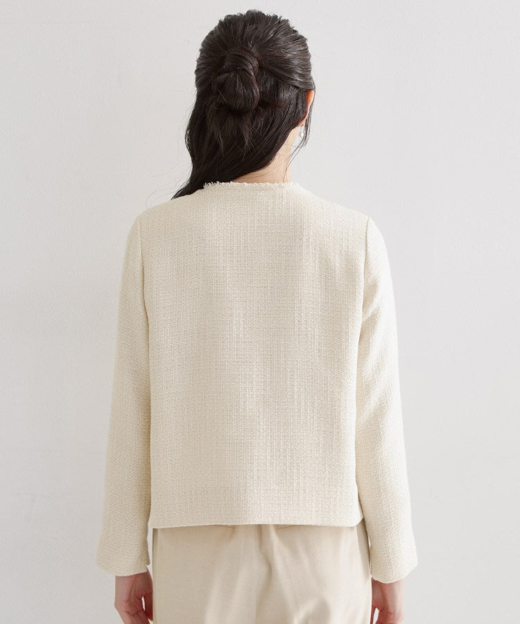 ザ ショップ ティーケー  (ウィメン) THE SHOP TK(Women) ツイードノーカラージャケット （ネイビー(094)） ネイビー(094)
