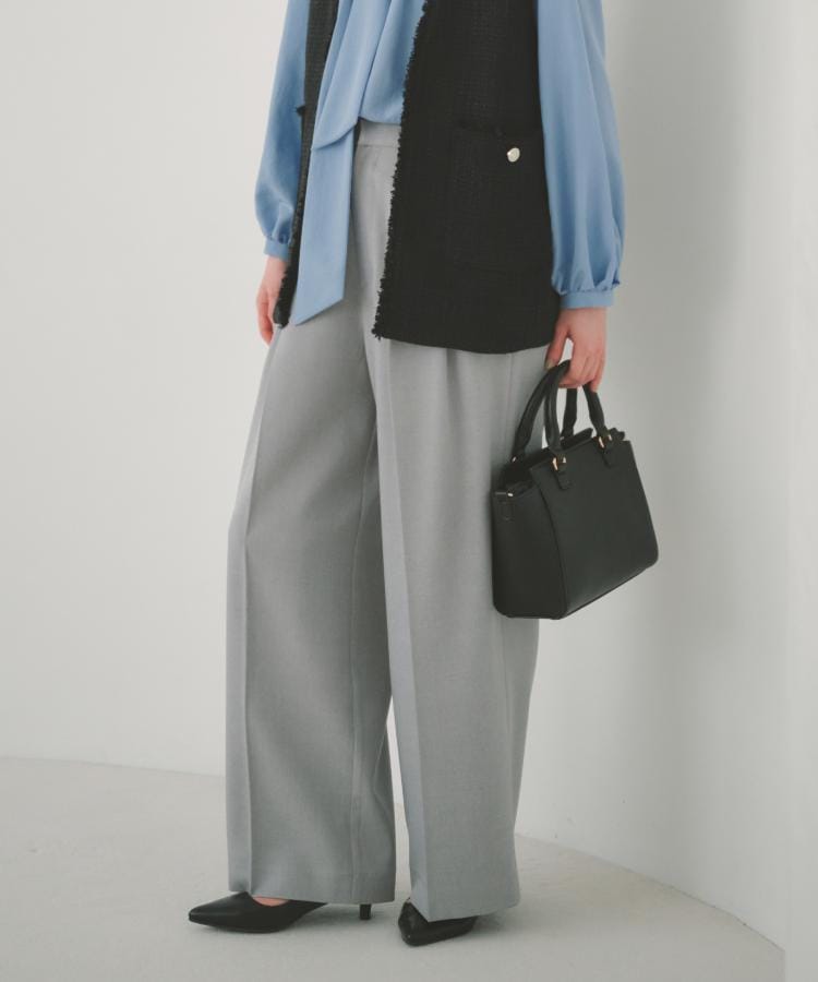 ザ ショップ ティーケー  (ウィメン) THE SHOP TK(Women) CAVIAN 2タックワイドパンツ （グレー(012)） グレー(012)