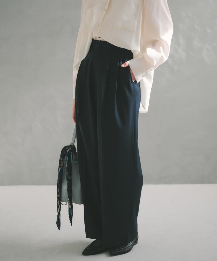 ザ ショップ ティーケー  (ウィメン) THE SHOP TK(Women) CAVIAN 2タックワイドパンツ （グレー(012)） グレー(012)