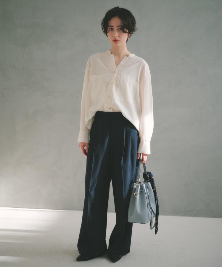 ザ ショップ ティーケー  (ウィメン) THE SHOP TK(Women) CAVIAN 2タックワイドパンツ （グレー(012)） グレー(012)