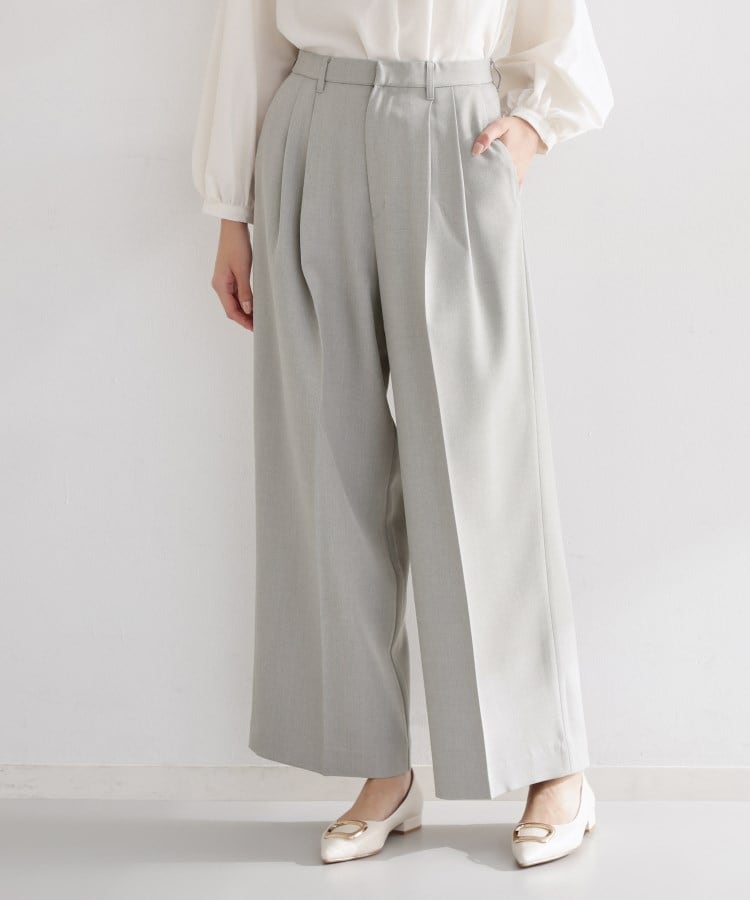 ザ ショップ ティーケー  (ウィメン) THE SHOP TK(Women) CAVIAN 2タックワイドパンツ （グレー(012)） グレー(012)