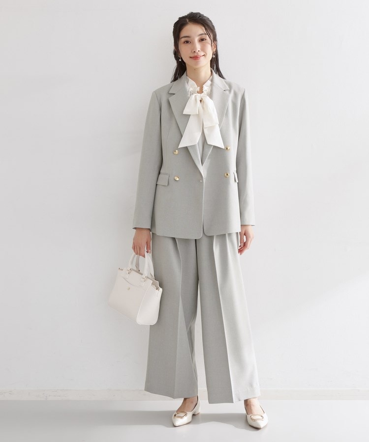 ザ ショップ ティーケー  (ウィメン) THE SHOP TK(Women) CAVIAN 2タックワイドパンツ （グレー(012)） グレー(012)