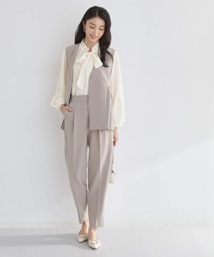 ザ ショップ ティーケー  (ウィメン) THE SHOP TK(Women) ギャザーリボンタイブラウス （ブルー(091)） ブルー(091)