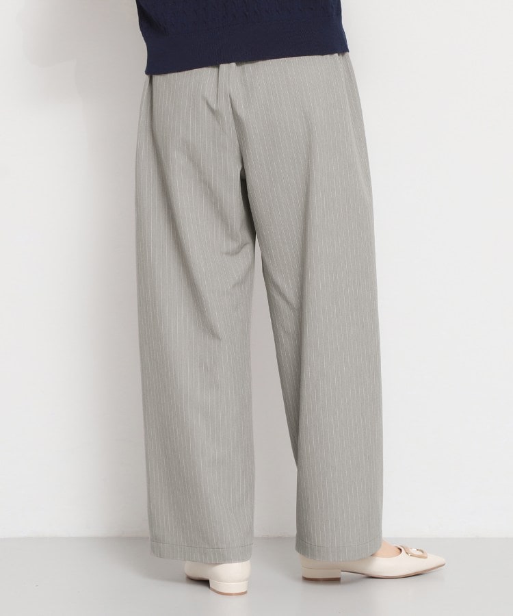 ザ ショップ ティーケー  (ウィメン) THE SHOP TK(Women) ストライプイージーワイドパンツ （ライトグレー(311)） ライトグレー(311)