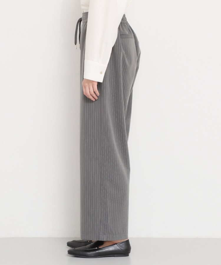 ザ ショップ ティーケー  (ウィメン) THE SHOP TK(Women) ストライプイージーワイドパンツ （ライトグレー(311)） ライトグレー(311)