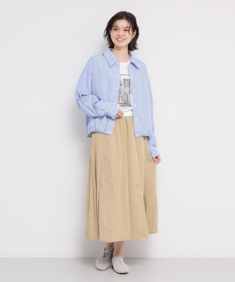 ザ ショップ ティーケー  (ウィメン) THE SHOP TK(Women) ショート丈シャツブルゾン （ブルー(391)） ブルー(391)