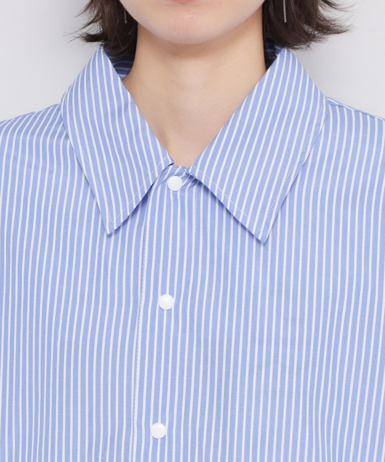 ザ ショップ ティーケー  (ウィメン) THE SHOP TK(Women) ショート丈シャツブルゾン （ブルー(391)） ブルー(391)