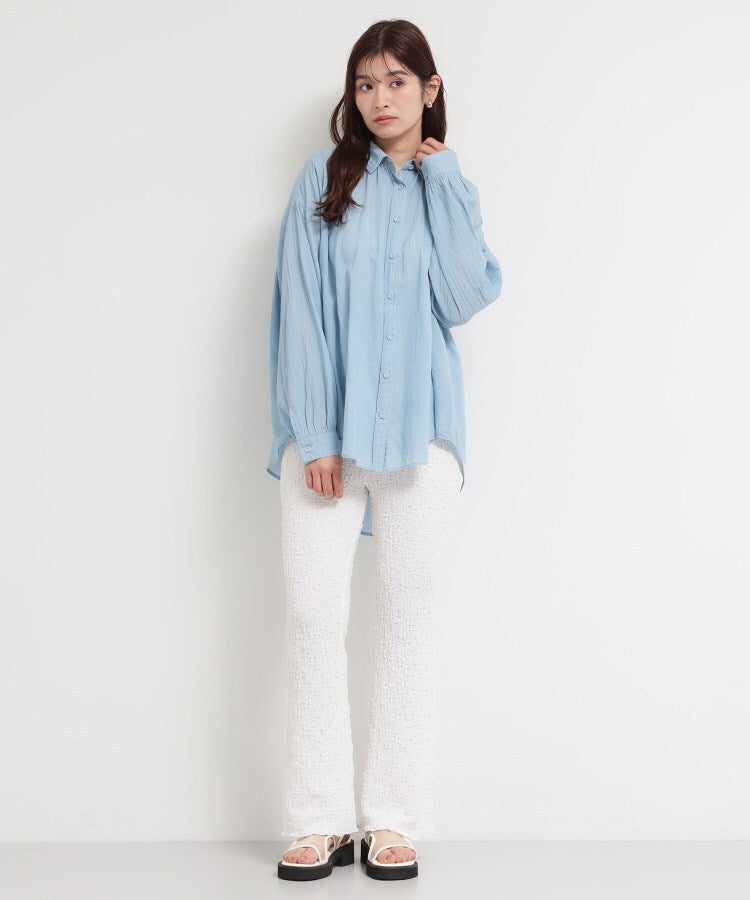 ザ ショップ ティーケー  (ウィメン) THE SHOP TK(Women) ポコポコシャーリングフレアパンツ （オフホワイト(003)） オフホワイト(003)