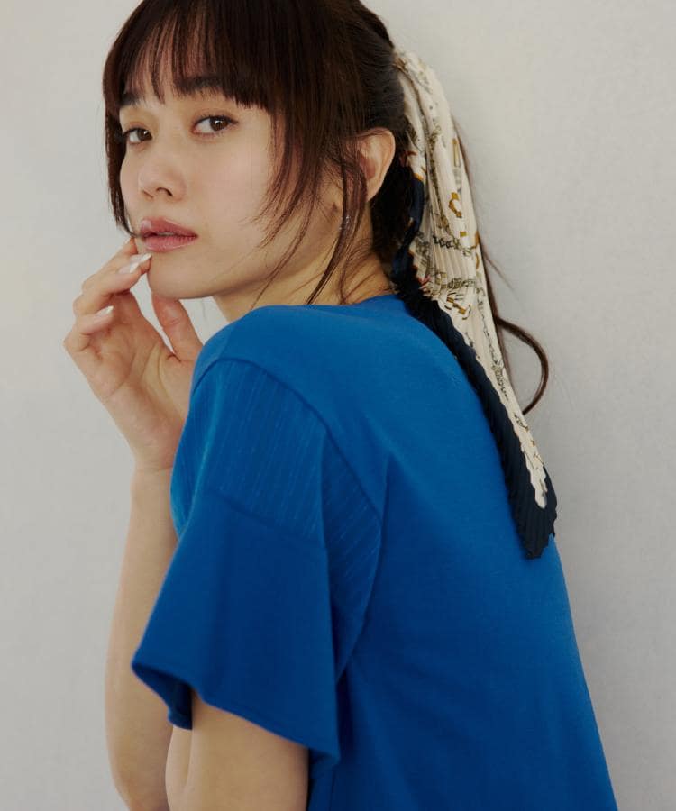 ザ ショップ ティーケー  (ウィメン) THE SHOP TK(Women) 【多機能】袖フレア挟み込みシアーTシャツ （ブラック(019)） ブラック(019)