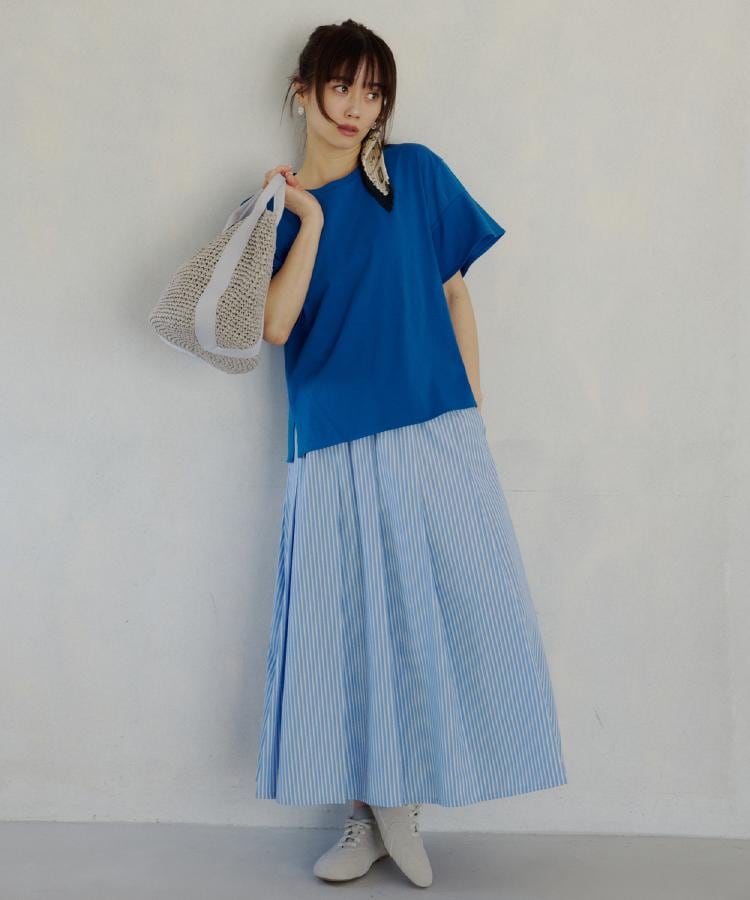 ザ ショップ ティーケー  (ウィメン) THE SHOP TK(Women) 【多機能】袖フレア挟み込みシアーTシャツ （ブラック(019)） ブラック(019)