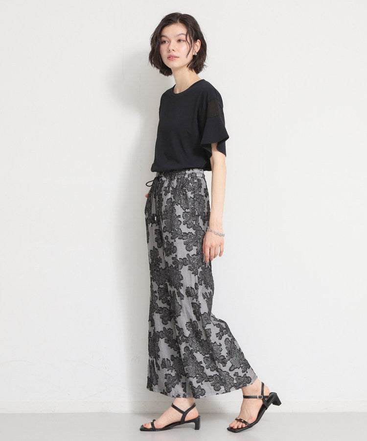 ザ ショップ ティーケー  (ウィメン) THE SHOP TK(Women) 【多機能】袖フレア挟み込みシアーTシャツ （ブラック(019)） ブラック(019)