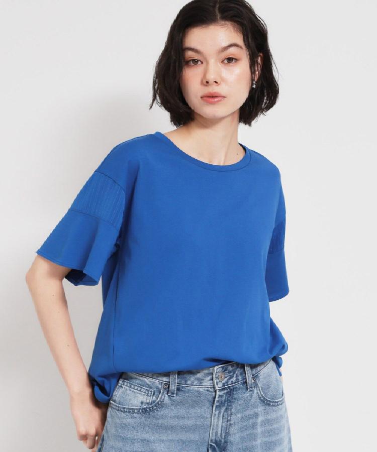 ザ ショップ ティーケー  (ウィメン) THE SHOP TK(Women) 【多機能】袖フレア挟み込みシアーTシャツ （ブラック(019)） ブラック(019)