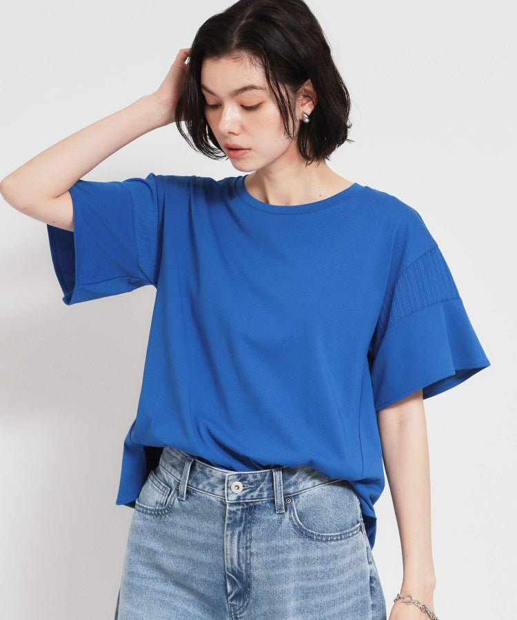ザ ショップ ティーケー  (ウィメン) THE SHOP TK(Women) 【多機能】袖フレア挟み込みシアーTシャツ （ブラック(019)） ブラック(019)