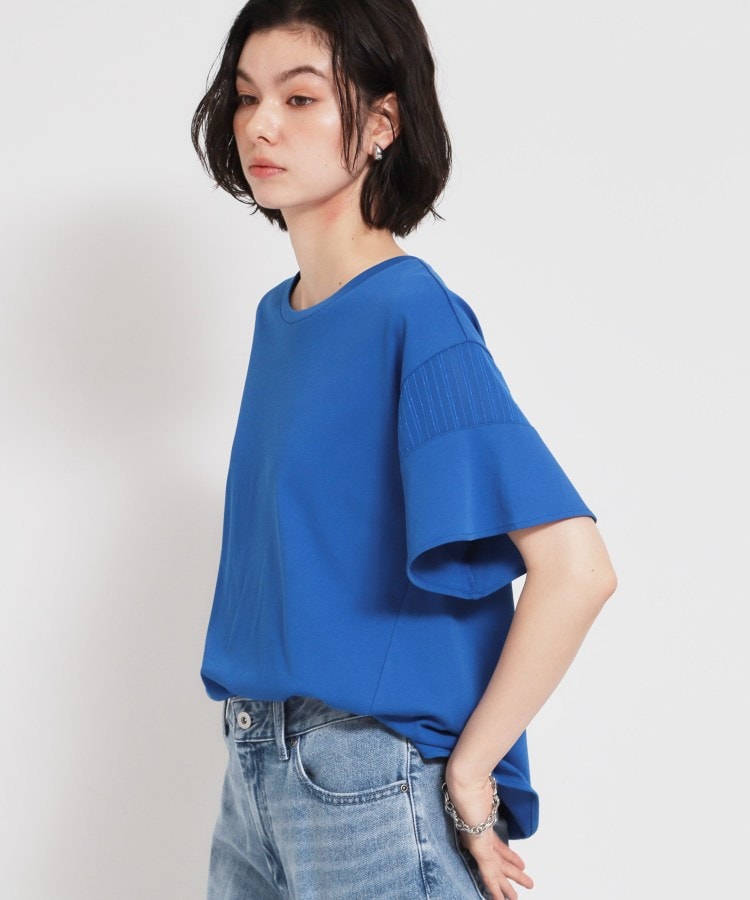 ザ ショップ ティーケー  (ウィメン) THE SHOP TK(Women) 【多機能】袖フレア挟み込みシアーTシャツ （ブラック(019)） ブラック(019)