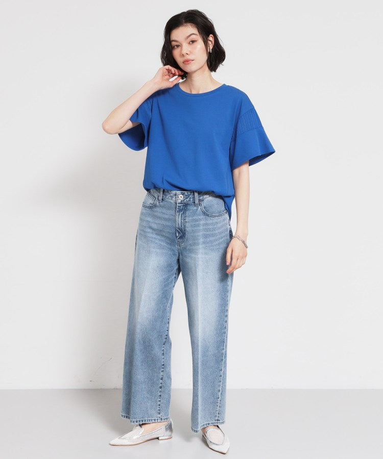 ザ ショップ ティーケー  (ウィメン) THE SHOP TK(Women) 【多機能】袖フレア挟み込みシアーTシャツ （ブラック(019)） ブラック(019)