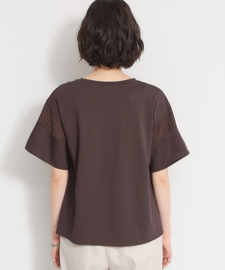ザ ショップ ティーケー  (ウィメン) THE SHOP TK(Women) 【多機能】袖フレア挟み込みシアーTシャツ （ブラック(019)） ブラック(019)