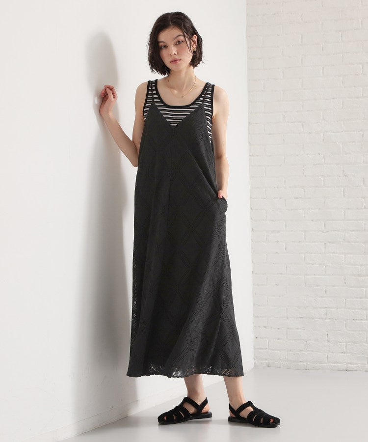 ザ ショップ ティーケー  (ウィメン) THE SHOP TK(Women) レースキャミワンピース （ブラック(019)） ブラック(019)