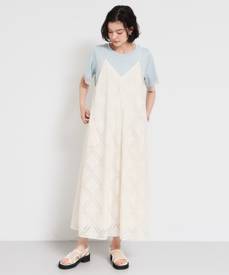 ザ ショップ ティーケー  (ウィメン) THE SHOP TK(Women) レースキャミワンピース （ブラック(019)） ブラック(019)