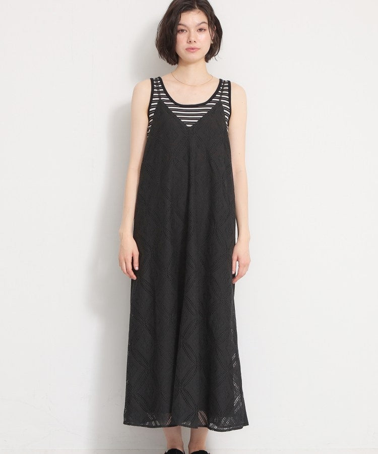ザ ショップ ティーケー  (ウィメン) THE SHOP TK(Women) レースキャミワンピース （ブラック(019)） ブラック(019)