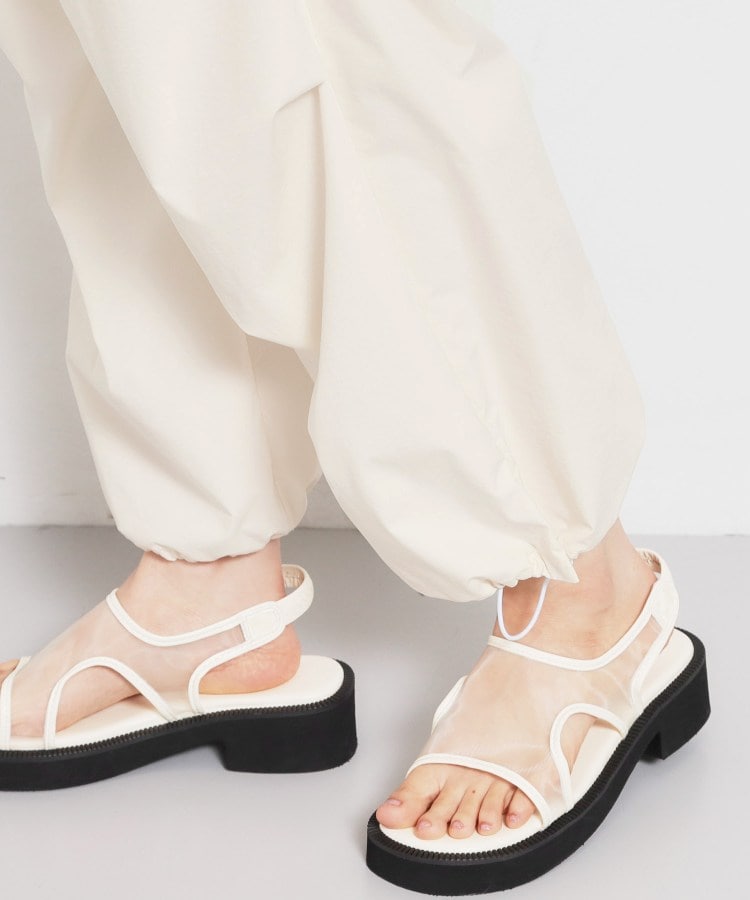 ザ ショップ ティーケー  (ウィメン) THE SHOP TK(Women) 裾ドロスワークパンツ （アイボリー(004)） アイボリー(004)
