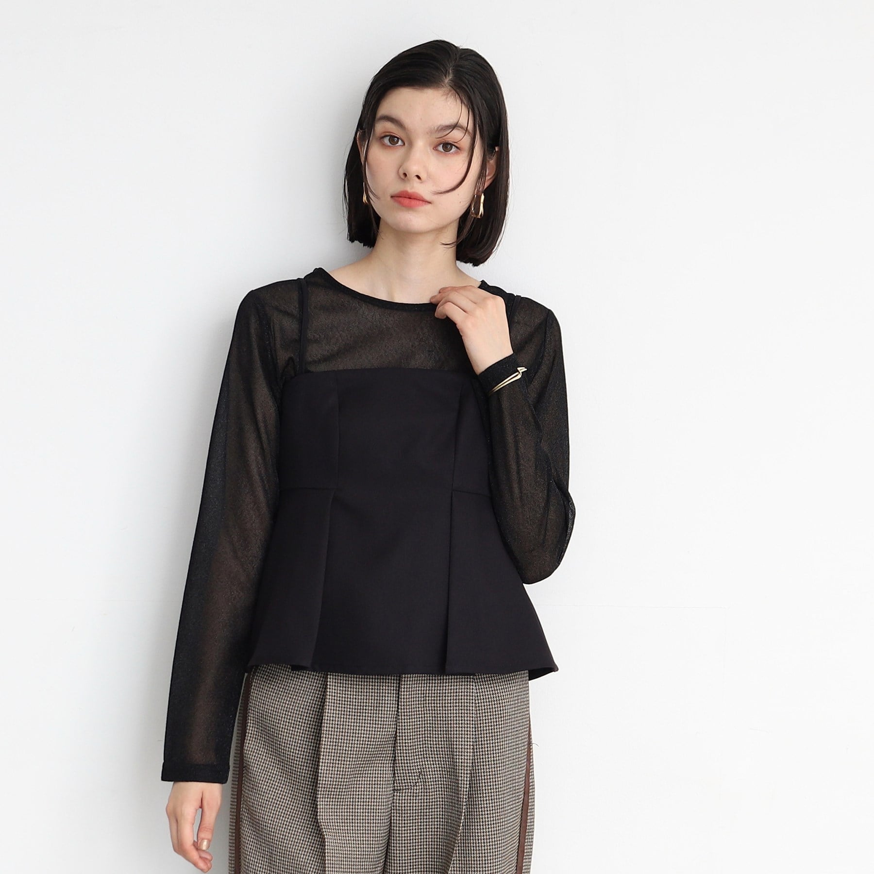 ザ ショップ ティーケー  (ウィメン) THE SHOP TK(Women) パウダリーツイルビスチェ （チャコールグレー(014)） チャコールグレー(014)
