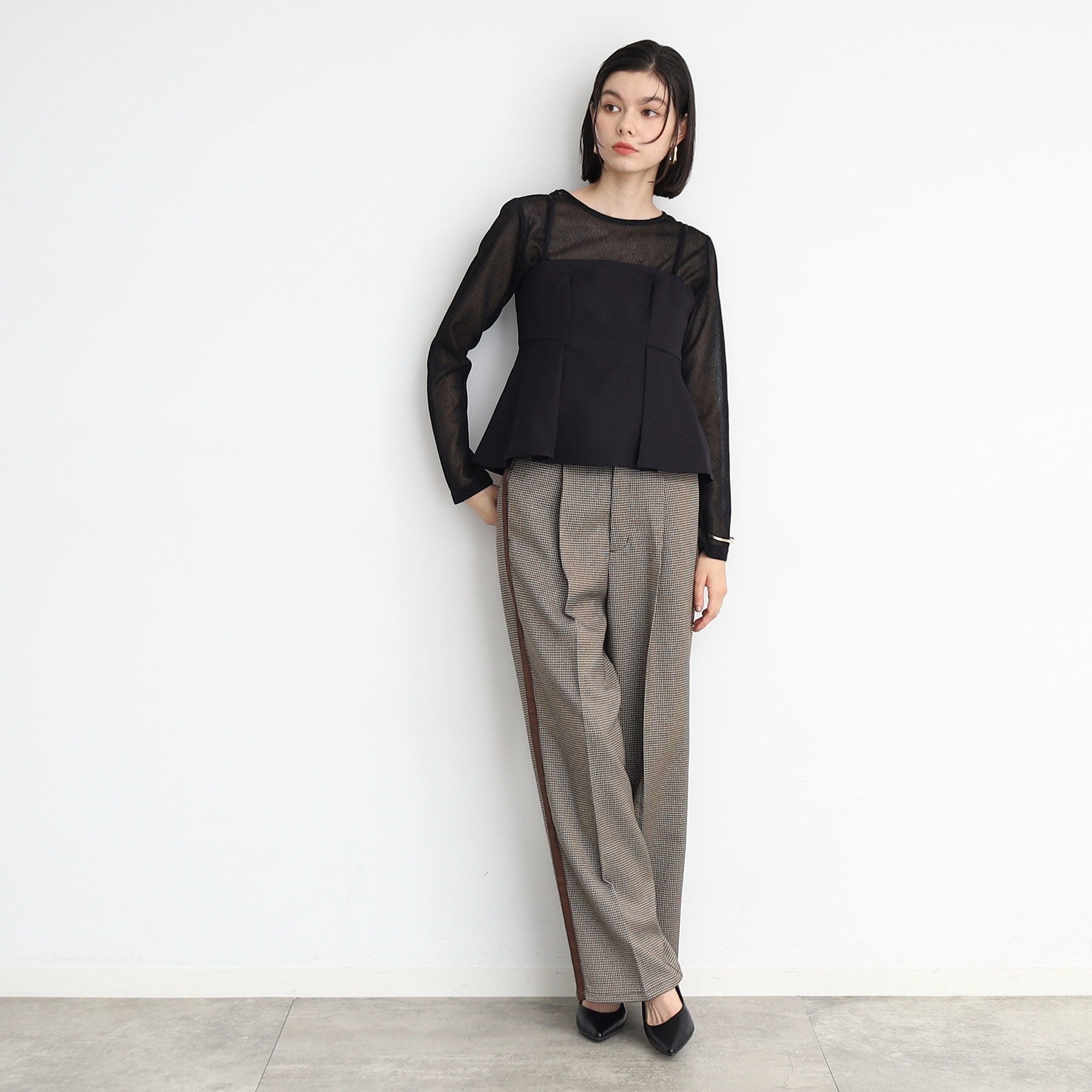 ザ ショップ ティーケー  (ウィメン) THE SHOP TK(Women) パウダリーツイルビスチェ （チャコールグレー(014)） チャコールグレー(014)